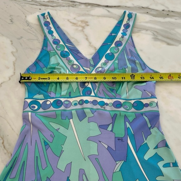 EMILIO PUCCI MULTI LEAF PRINT DRESS SIZE IT 44 / US 10 - Picture 8 of 15